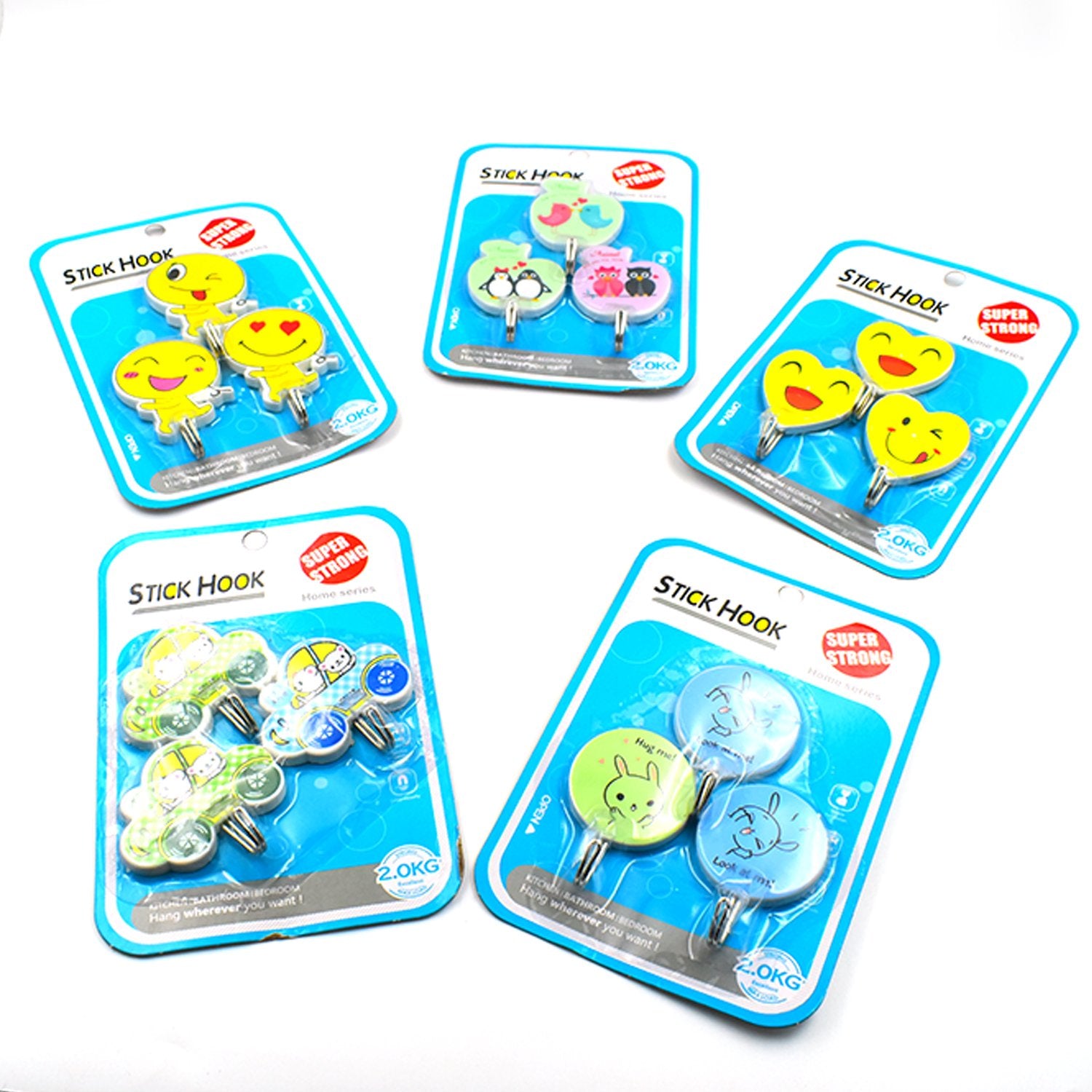 4728 Plastic Self-adhesive Kitchen 3pc Hooks 4728 Plastic Self-adhesive Kitchen 3pc Hooks